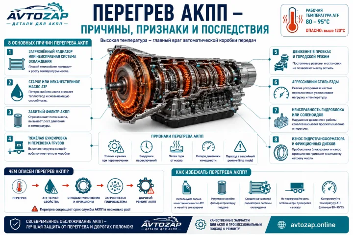 Почему АКПП перегревается и чем это опасно?